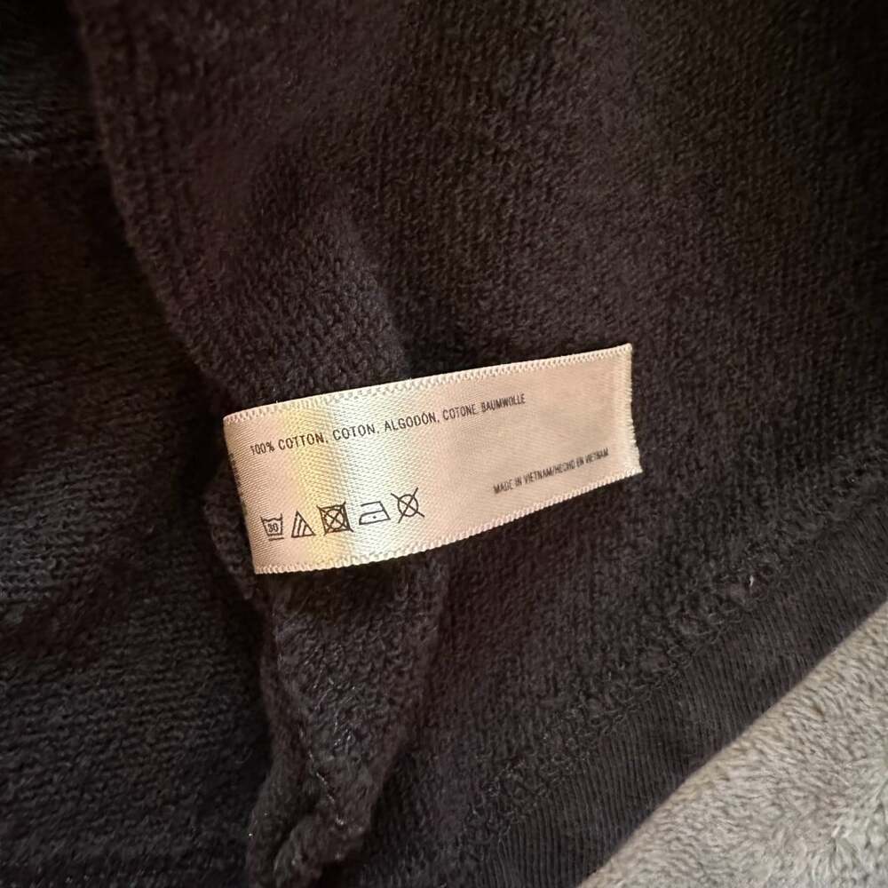 Saturday Sunday Anthropologie Zip Peplum 100% Cotton Hoodie Sweatshirt Black XL - Picture 6 of 6